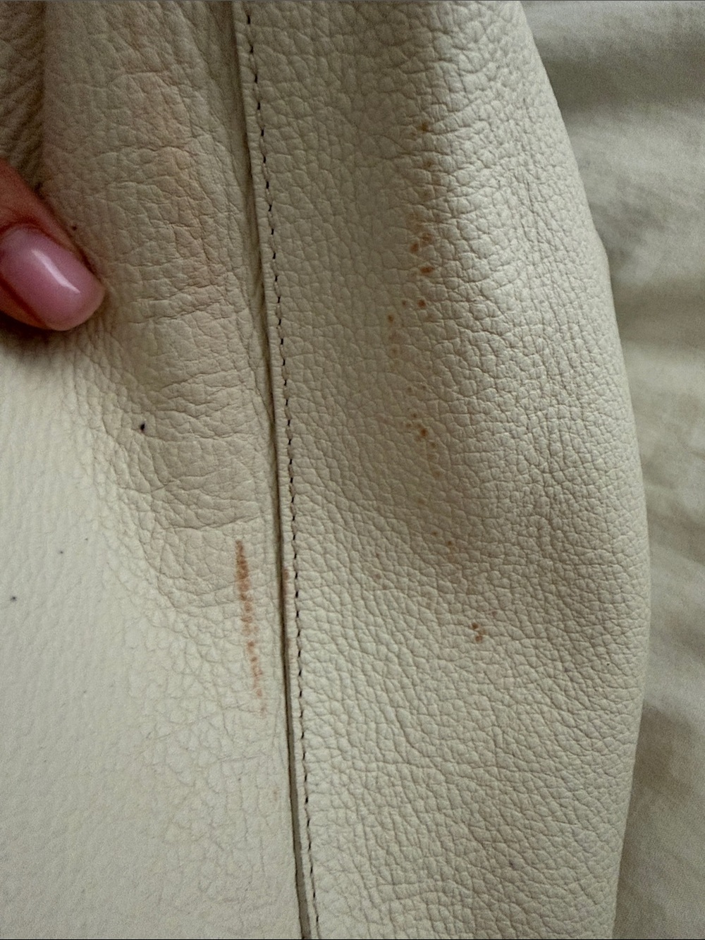 A.L.C. ALC Sadie Cream Leather Hobo Shoulder Bag with Pockets - Picture 13 of 15